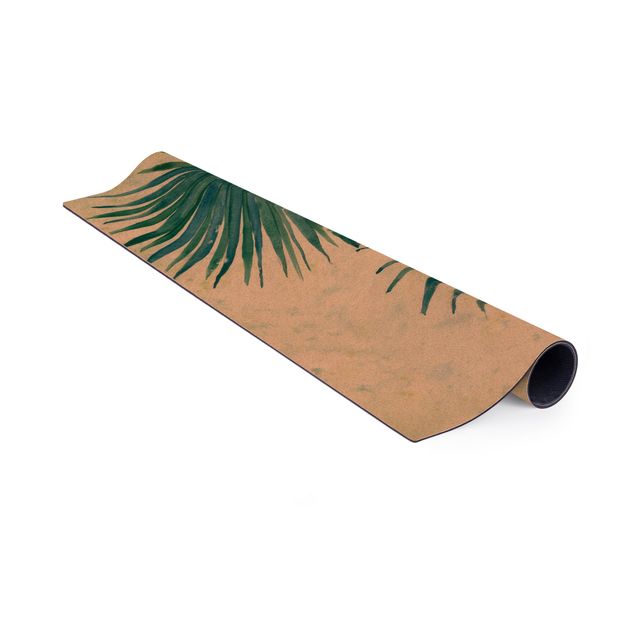 mattor matsal Tropical Palm Leaves Close-up