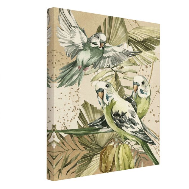 Tavlor Tropical Birds - Green Budgerigar