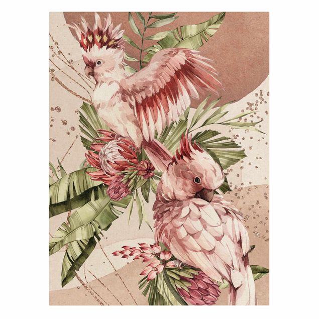 Tavlor Tropical Birds - Pink Cockatoes