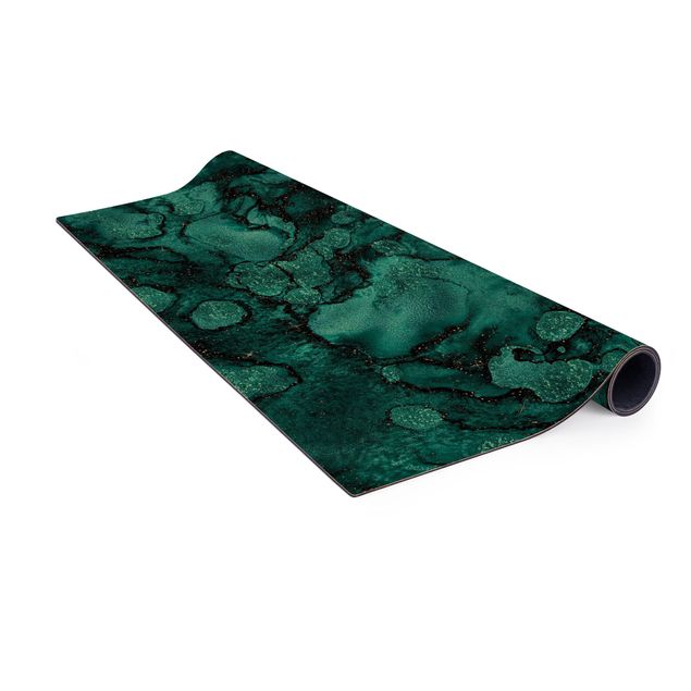 stora mattor Turquoise Drop With Glitter
