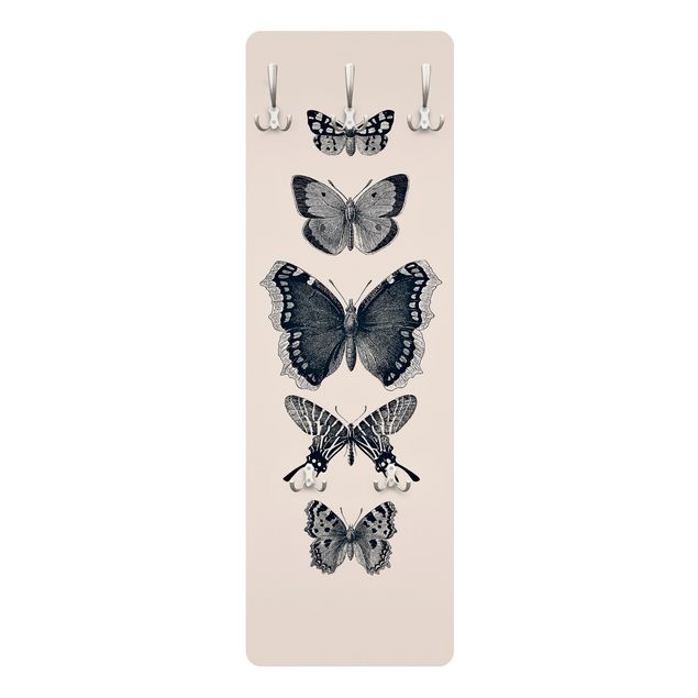 Tavlor Monika Strigel Ink Butterflies On Beige Backdrop