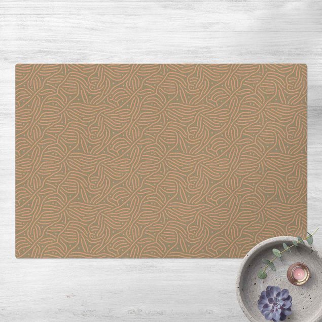 moderna mattor Playful Pattern With Lines And Dots In Light Blue