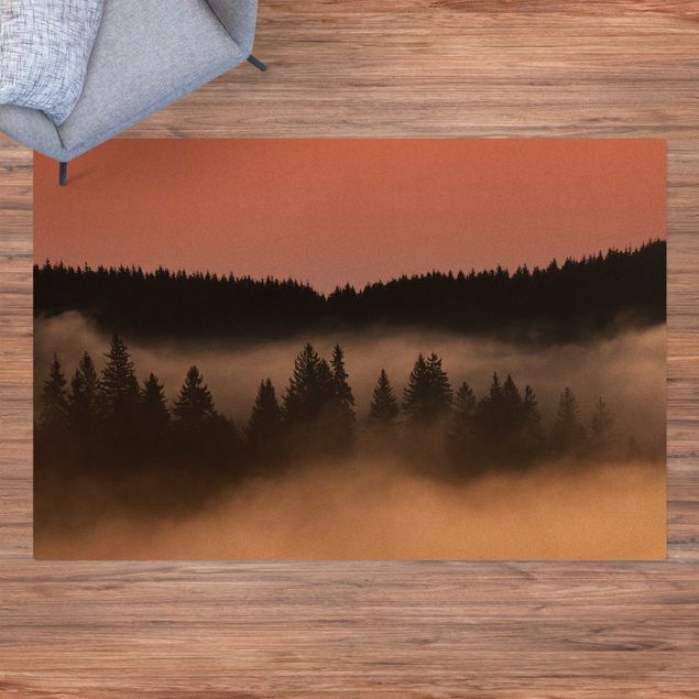 moderna mattor Dreamy Foggy Forest