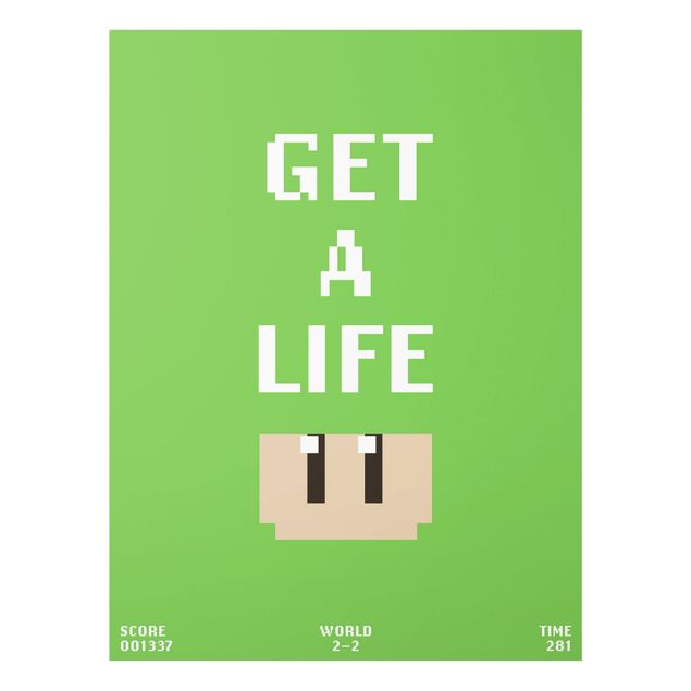 Tavlor Video Game Text Get A Life In Green