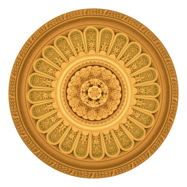 Fototapeter guld och silver Victorian Ornamentation In Circle