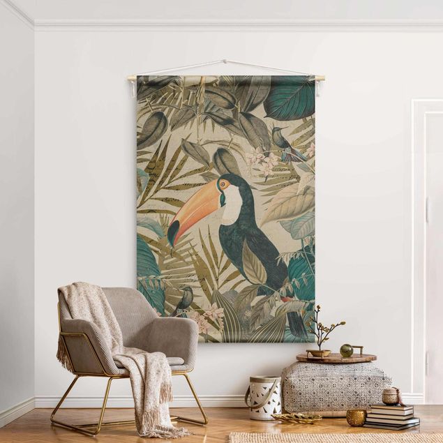 Kök dekoration Vintage Collage - Toucan In The Jungle