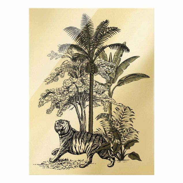 Tavlor blommor  Vintage Illustration - Proud Tiger