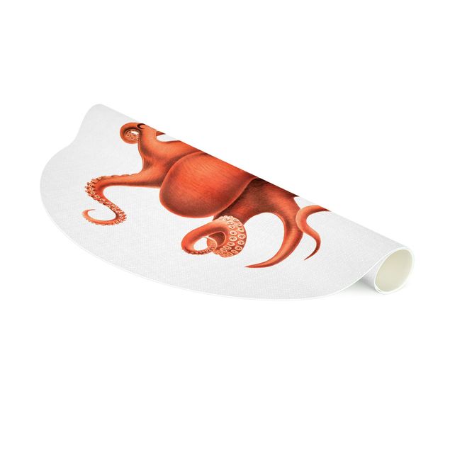 matta natur Vintage Illustration Red Octopus