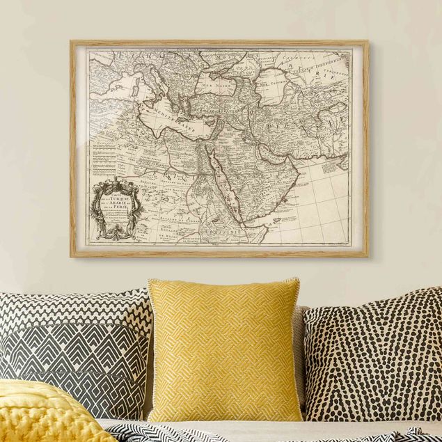Kök dekoration Vintage Map The Middle East