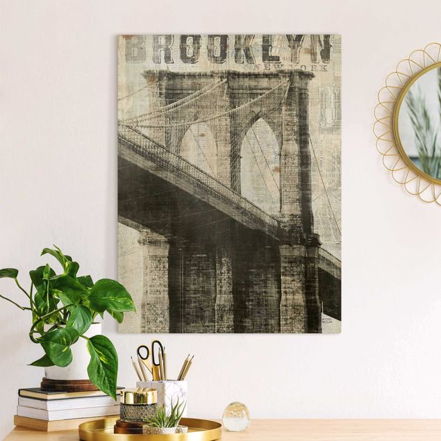 Tavlor New York Vintage NY Brooklyn Bridge
