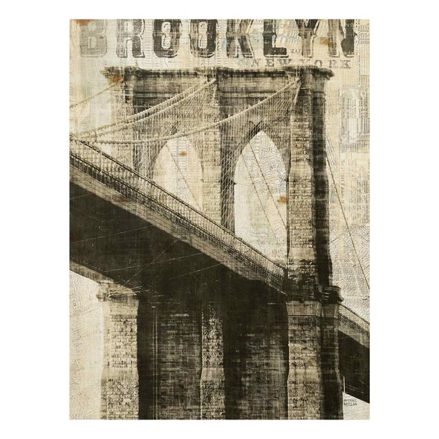 Tavlor retro Vintage NY Brooklyn Bridge