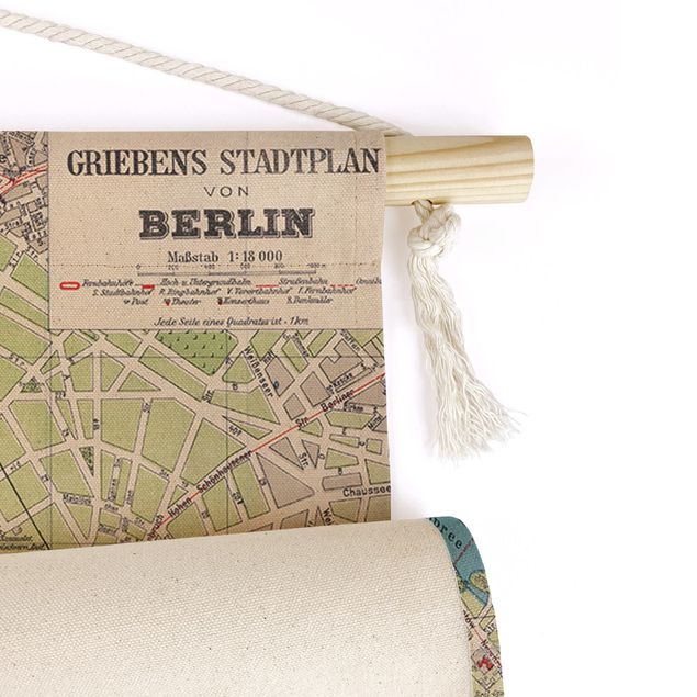 Väggbonad XXL Vintage Map Of Berlin