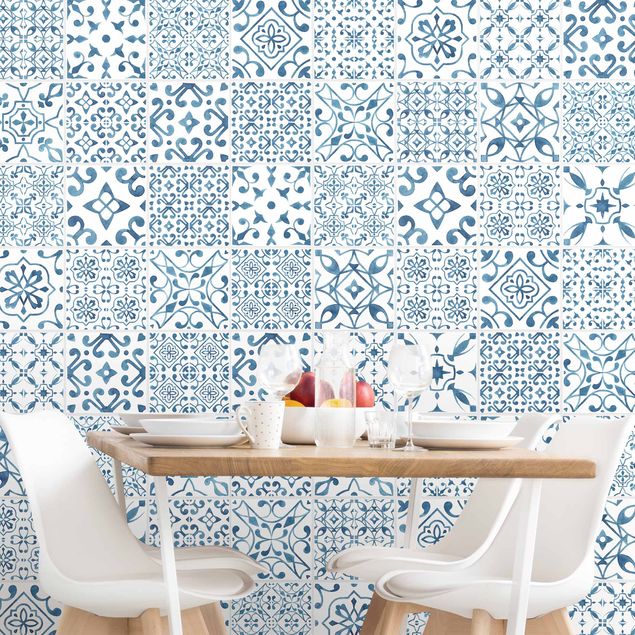 Kök dekoration Tile Pattern Blue White