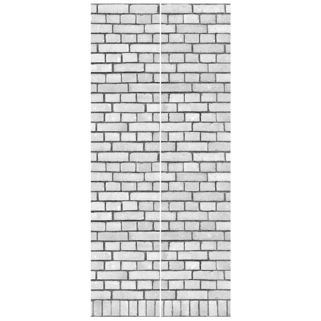 Dörrtapeter papper 3D Brick Wallpaper White London