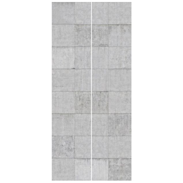 Dörrtapeter papper 3D Concrete Brick Look Grey