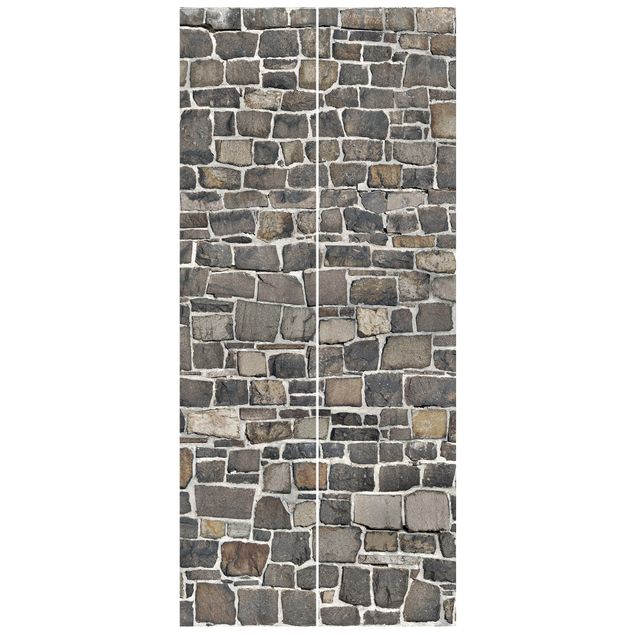Fototapeter 3D Crushed Stone Stone Wall