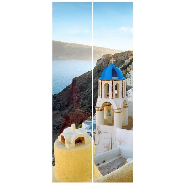 Dörrtapeter papper landskap Santorini