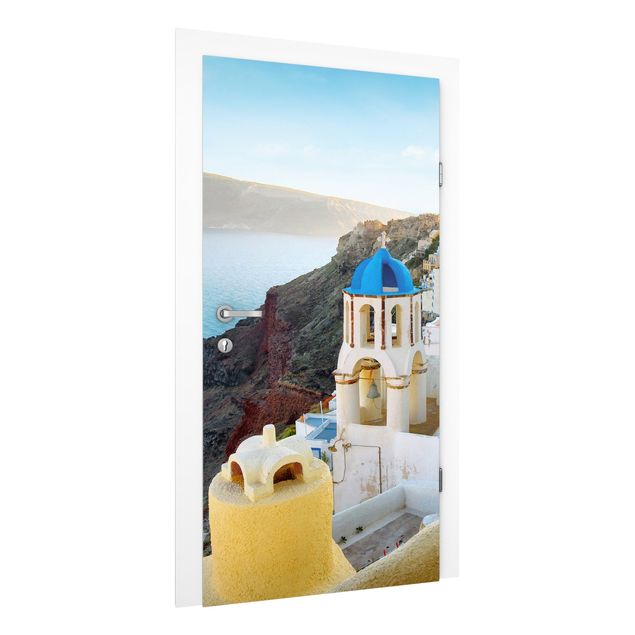 Fototapeter kusterna Santorini