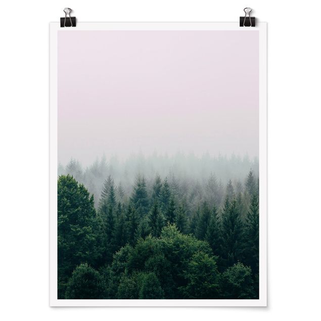 Posters landskap Foggy Forest Twilight