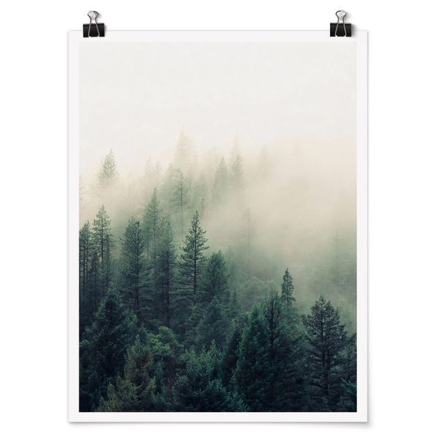 Posters landskap Foggy Forest Awakening