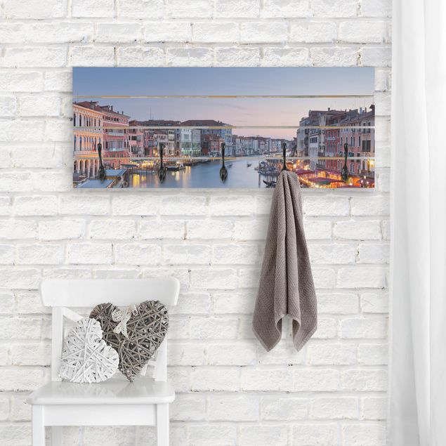 Klädhängare vägg arkitektur och skyline Evening On The Grand Canal In Venice