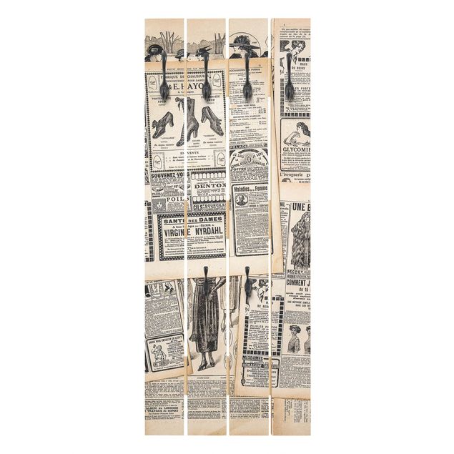 Klädhängare vägg Antique Newspapers