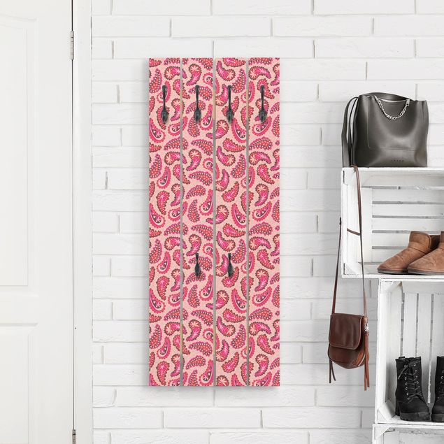 Klädhängare vägg mönster Happy Paisley Design
