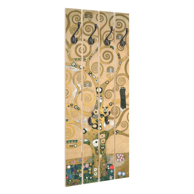 Klädhängare vägg shabby Gustav Klimt - The Tree of Life