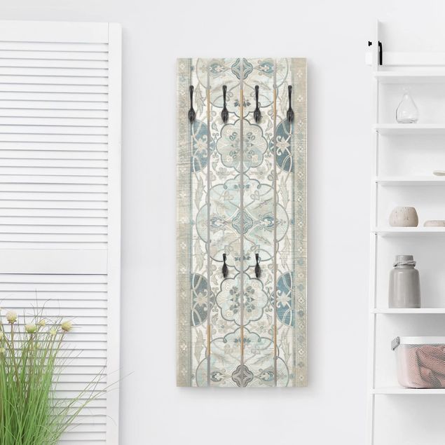 Klädhängare vägg mönster Wood Panels Persian Vintage II