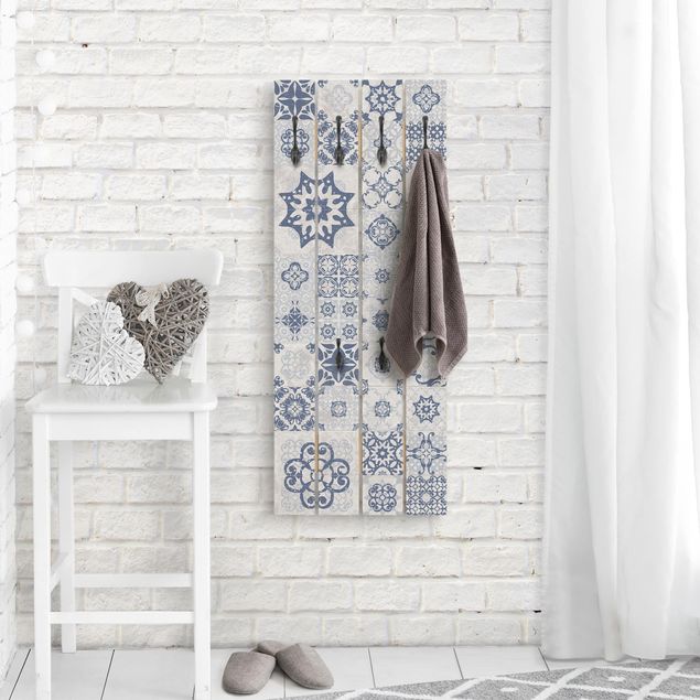 Klädhängare vägg shabby Ceramic Tiles Agadir Blue
