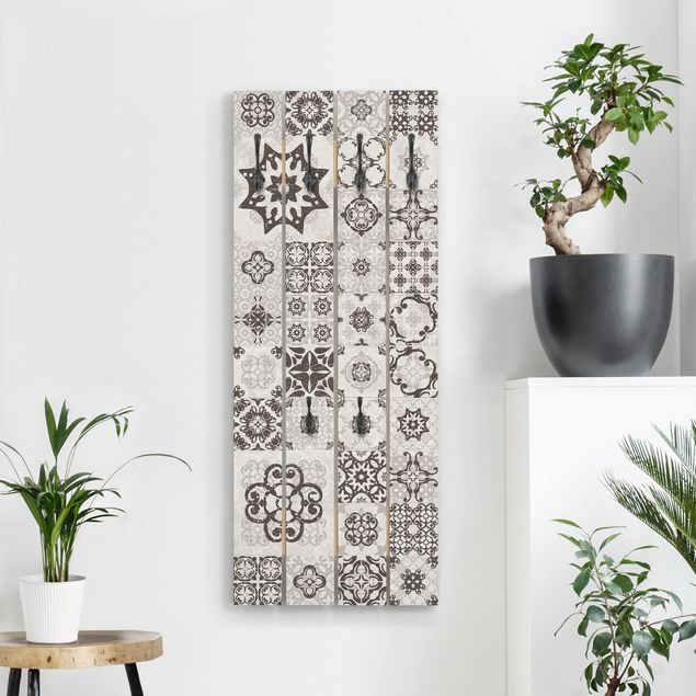 Klädhängare vägg mönster Ceramic Tiles Agadir Grey