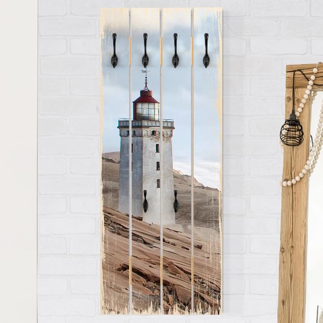 Klädhängare vägg landskap Lighthouse In Denmark