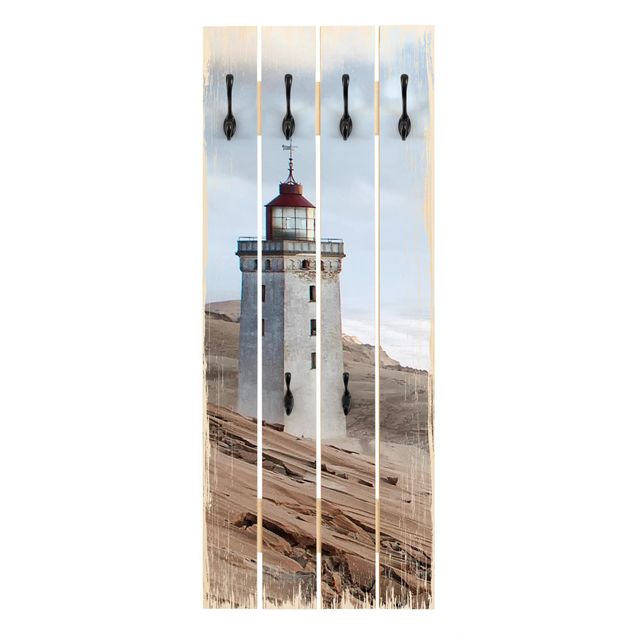 Klädhängare vägg stränder Lighthouse In Denmark