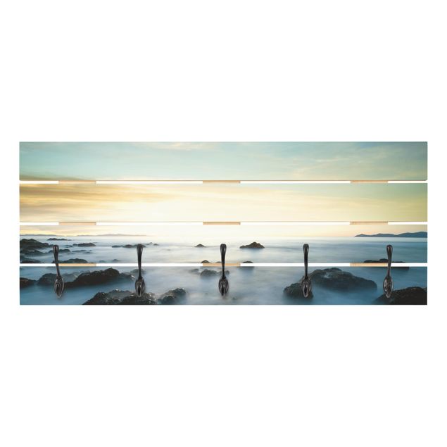 Klädhängare vägg blå Sunset Over The Ocean