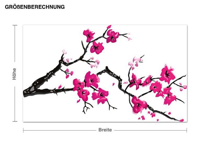 Wallstickers blommor  Cherry Blossom Twig Pink