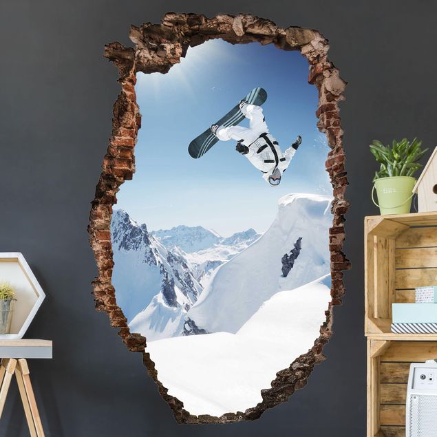 Kök dekoration Flying Snowboarder