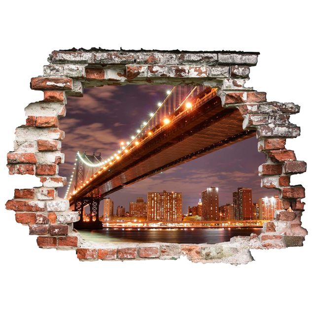 Autocolantes de parede metrópoles Manhattan Bridge