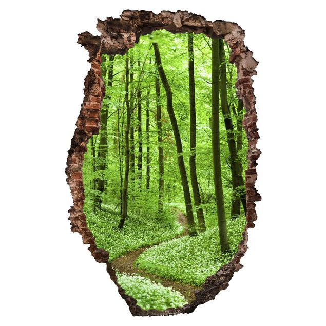 Autocolantes de parede 3D Romantic Forest Track