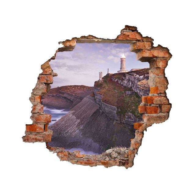 Autocolantes de parede 3D Cliffs And Lighthouse