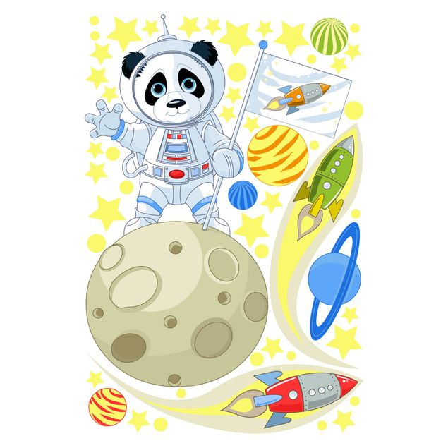 Inredning av barnrum Astronaut Panda