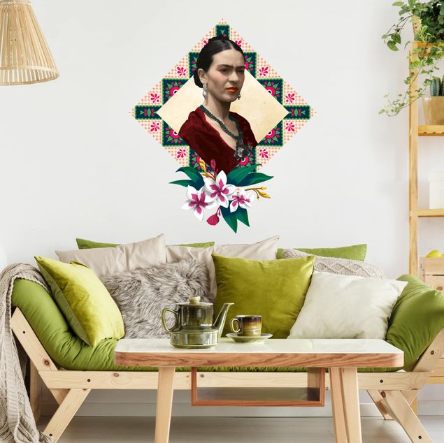Wallstickers växter Frida Kahlo - Flowers And Geometry