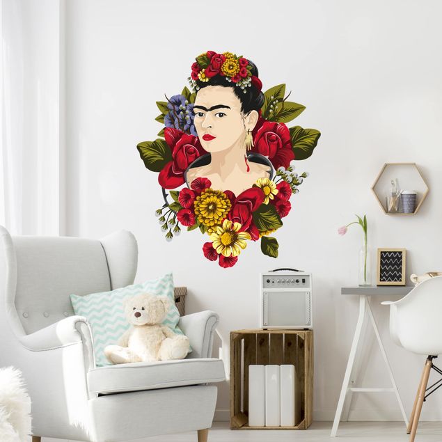 Wallstickers växter Frida Kahlo - Roses