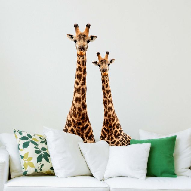 Inredning av barnrum Portrait of two giraffes