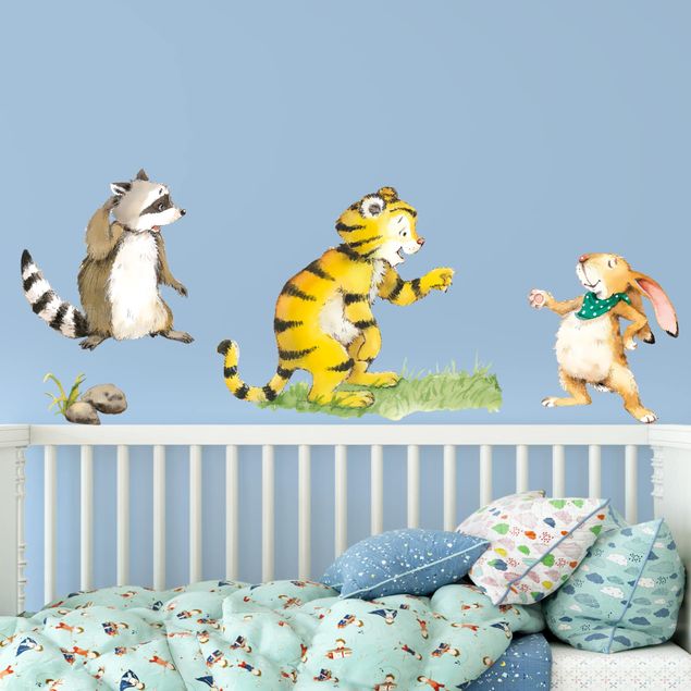 Autocolantes de parede animais da floresta Little Tiger - Friends Set
