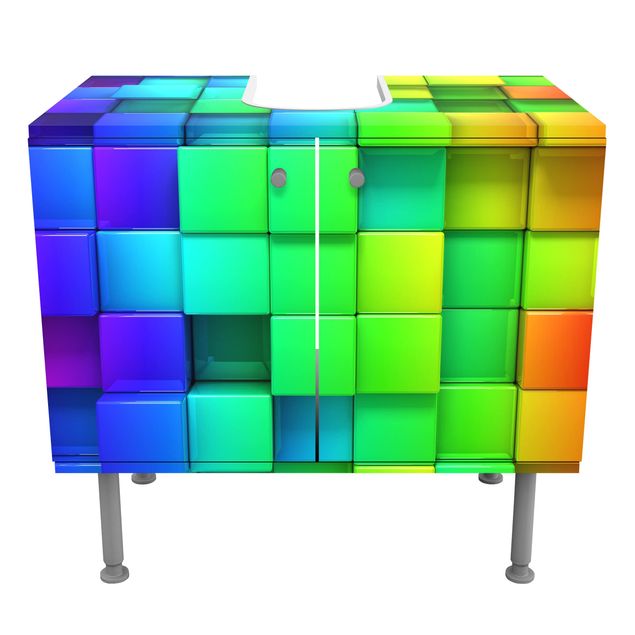 Tvättställsskåp 3D Cubes