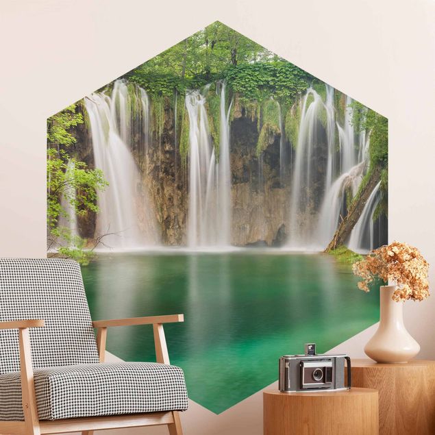 Fototapeter vattenfall Waterfall Plitvice Lakes