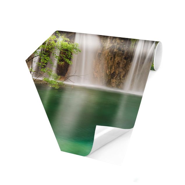 Hexagonala tapeter Waterfall Plitvice Lakes