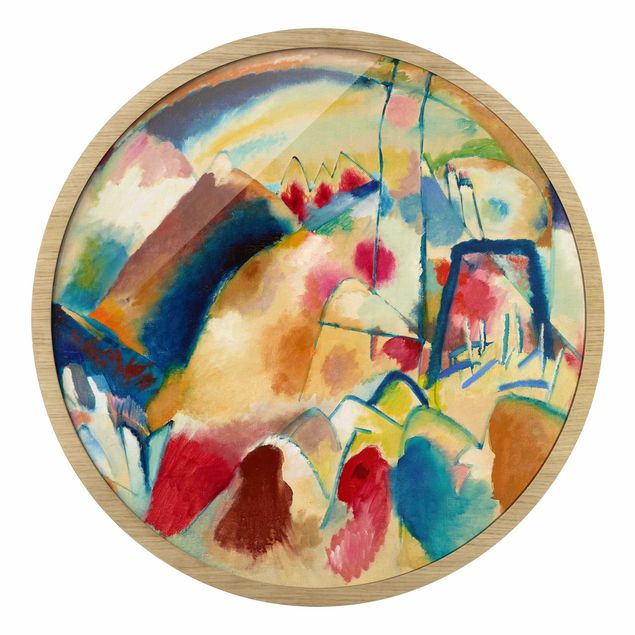 Tavlor med ram abstrakt Wassily Kandinsky - Landscape With Church