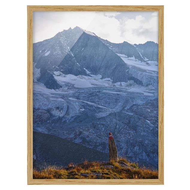Tavlor med ram landskap Marked Path In The Alps