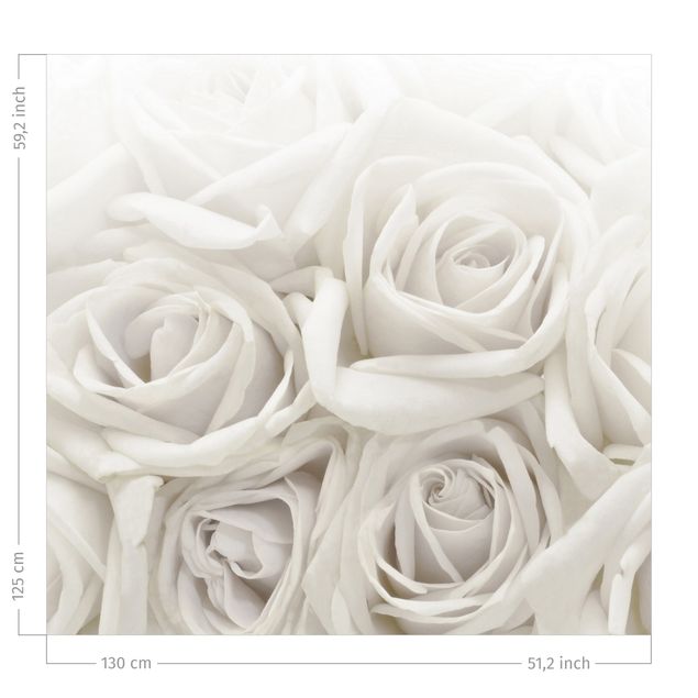 måttsydda gardiner White Roses